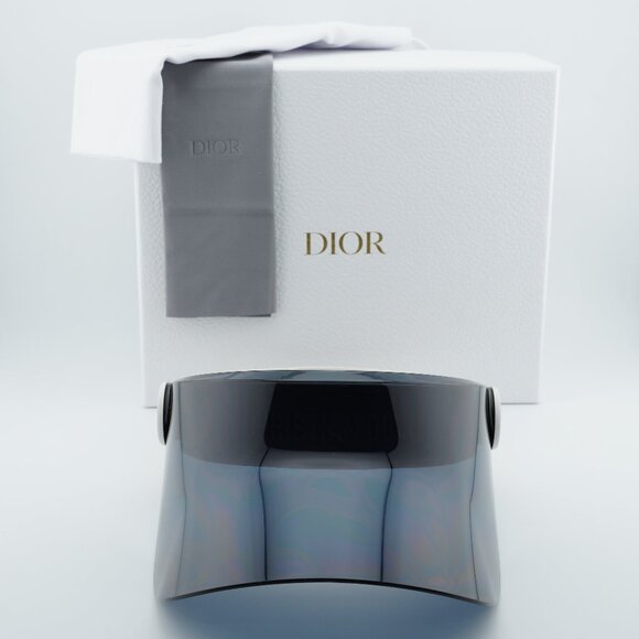 Dior DIORPACIFIC V1U 96B0 Sunglasses White Geometric Frame, Blue Lenses - Picture 12 of 12